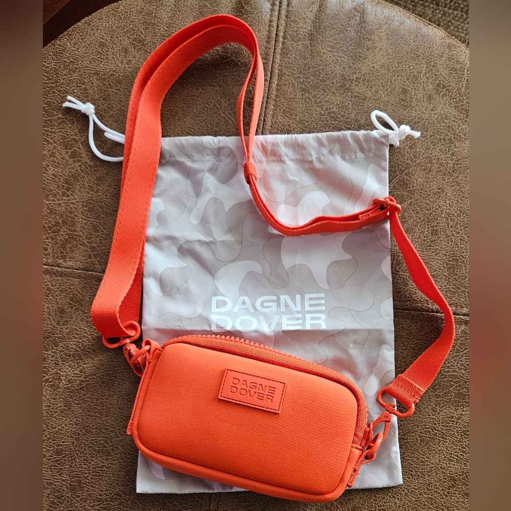 Dagne Dover Mara Phone Sling Bag Neoprene Goji Orange Crossbody